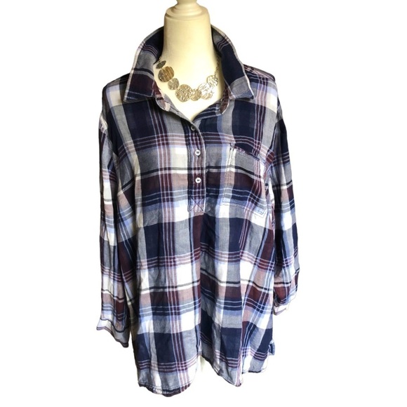 Lane Bryant Tops - 🌻 4/$25  Lane Bryant Plaid Buttondown Shirt